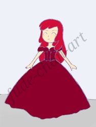 Size: 600x800 | Tagged: safe, artist:fude-chan-art, apple bloom, equestria girls, clothes, dress, gown