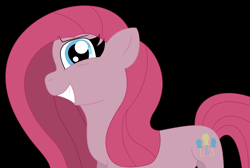 Size: 3324x2228 | Tagged: safe, artist:nightcorecat123, derpibooru import, pinkie pie, earth pony, pony, black background, female, grin, mare, pinkamena diane pie, simple background, smiling, solo