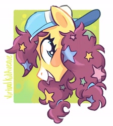 Size: 1936x2163 | Tagged: safe, artist:aiden_is_tired, artist:virtualkidavenue, oc, oc only, pony, bust, hat, solo