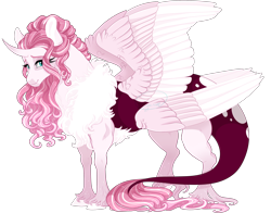 Size: 2700x2121 | Tagged: safe, artist:gigason, oc, draconequus, hybrid, female, high res, interspecies offspring, offspring, parent:discord, parent:princess celestia, parents:dislestia, simple background, solo, transparent background