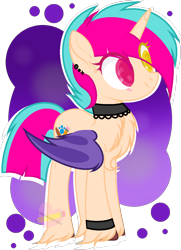 Size: 928x1280 | Tagged: safe, artist:milkywaygalaxy23, oc, oc only, oc:kittypaint, alicorn, bat pony, bat pony alicorn, alicorn oc, bat wings, horn, simple background, solo, transparent background, wings