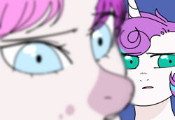 Size: 1226x838 | Tagged: safe, artist:sirena-flitter, princess flurry heart, oc, alicorn, crystal pony, pony, unicorn, female, mare, older, older flurry heart, story included