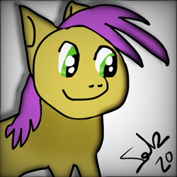 Size: 768x768 | Tagged: safe, artist:felzin, oc, oc:felzin, earth pony, beginner artist, yellow pony