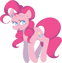 Size: 4300x4345 | Tagged: safe, artist:hellscrossing, derpibooru import, pinkie pie, earth pony, pony, :p, absurd resolution, cute, diapinkes, heart eyes, simple background, solo, tongue out, transparent background, wingding eyes