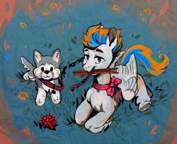 Size: 1500x1221 | Tagged: safe, artist:dearmary, oc, oc only, dog, pegasus, pony, plushie, solo