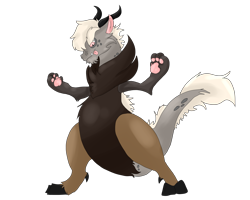 Size: 2500x2000 | Tagged: safe, artist:euspuche, oc, oc only, oc:jengibre, draconequus, draconequus oc, looking down, male, simple background, solo, tongue out, transparent background