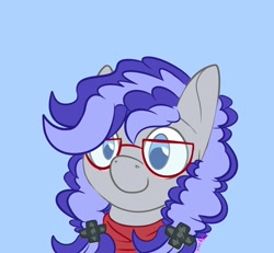 Size: 1300x1200 | Tagged: safe, artist:inkynotebook, oc, oc only, oc:cinnabyte, earth pony, pony, adorkable, bandana, commission, cute, dork, earth pony oc, female, glasses, icon, mare, ych result, your character here