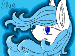 Size: 8000x6000 | Tagged: safe, artist:prismicdiamondart, oc, oc only, oc:blue, earth pony, pony, bust, earth pony oc, female, mare