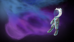 Size: 3840x2160 | Tagged: safe, artist:astralr, pony, hooves to the chest, nebula, solo, space, spacesuit, stars