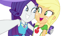 Size: 2048x1152 | Tagged: safe, edit, edited screencap, screencap, applejack, rarity, better together, equestria girls, background removed, duo, female, geode of shielding, geode of super strength, magical geodes, simple background, transparent background