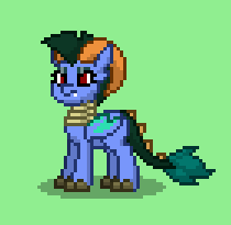 Size: 210x205 | Tagged: safe, oc, oc only, oc:empress seraph, dragon, pony, aggressive, antagonist, beyond equestria, claws, dragon clan, dragoness, fangs, female, horns, intimidating, leader, neck rings, oc villain, pixel art, pony town, scales, scaly, scowl, spiked tail, sprite, tail, villainess, wings
