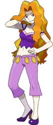 Size: 818x1920 | Tagged: safe, artist:pokemoncoloursplash, edit, adagio dazzle, human, equestria girls, rainbow rocks, bra, clothes, crop top bra, female, high heels, karen (pokemon), pokémon, pokémon trainer, recolor, shoes, simple background, solo, transparent background, underwear