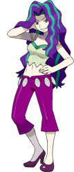 Size: 818x1920 | Tagged: safe, artist:pokemoncoloursplash, edit, aria blaze, human, equestria girls, rainbow rocks, bra, clothes, crop top bra, female, high heels, karen (pokemon), pokémon, pokémon trainer, recolor, shoes, simple background, solo, transparent background, underwear