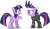 Size: 1178x678 | Tagged: safe, artist:valadrem, derpibooru import, twilight sparkle, unicorn twilight, pony, unicorn, it's about time, bandana, clothes, eyepatch, female, future twilight, mare, messy mane, open mouth, raised hoof, scar, self ponidox, simple background, smiling, time paradox, torn clothes, transparent background, vector