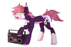 Size: 1920x1280 | Tagged: safe, artist:redheartponiesfan, oc, oc:dizzy dusk, earth pony, pony, female, mare, radio, simple background, solo, transparent background