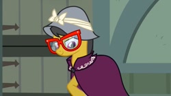 Size: 1280x720 | Tagged: safe, screencap, daring do, pegasus, daring don't, clothes, female, glasses, solo