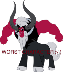 Size: 1024x1172 | Tagged: safe, lord tirek, centaur, cloven hooves, colored hooves, male, nose piercing, nose ring, op is wrong, piercing, simple background, solo, transparent background