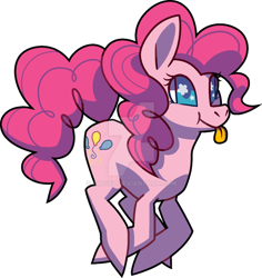 Size: 1024x1083 | Tagged: safe, artist:zingey, derpibooru import, pinkie pie, earth pony, pony, :p, cute, deviantart watermark, diapinkes, female, mare, obtrusive watermark, simple background, solo, starry eyes, tongue out, transparent background, watermark, wingding eyes