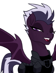 Size: 785x1018 | Tagged: safe, edit, oc, oc only, oc:purity ebonshield, bat pony, pony, /mlp/, 4chan, armor, base used, everyday life with guardsmares, female, mare, simple background, solo, transparent background