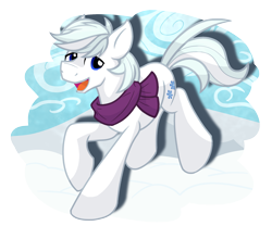 Size: 1800x1500 | Tagged: safe, artist:geraritydevillefort, double diamond, earth pony, pony, clothes, happy, male, scarf, simple background, snow, solo, stallion, transparent background
