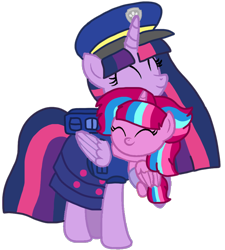 Size: 972x1080 | Tagged: safe, artist:徐詩珮, derpibooru import, twilight sparkle, twilight sparkle (alicorn), oc, oc:bubble sparkle, alicorn, pony, series:sprglitemplight diary, series:sprglitemplight life jacket days, series:springshadowdrops diary, series:springshadowdrops life jacket days, alternate universe, baby, baby pony, base used, bubbleverse, chase (paw patrol), clothes, female, magical lesbian spawn, magical threesome spawn, mother and child, mother and daughter, multiple parents, next generation, offspring, parent and child, parent:glitter drops, parent:spring rain, parent:tempest shadow, parent:twilight sparkle, parents:glittershadow, parents:sprglitemplight, parents:springdrops, parents:springshadow, parents:springshadowdrops, paw patrol, simple background, transparent background