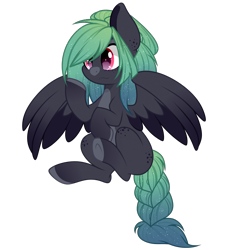 Size: 2000x2000 | Tagged: safe, artist:takan0, oc, pegasus, pony, braided tail, female, high res, mare, simple background, solo, transparent background