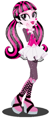 Size: 254x582 | Tagged: safe, artist:cookiechans2, artist:machakar52, vampire, equestria girls, barely eqg related, base used, clothes, crossover, cute, cute little fangs, draculaura, ear piercing, earring, equestria girls style, equestria girls-ified, fangs, high heels, jewelry, mattel, monster high, piercing, shoes