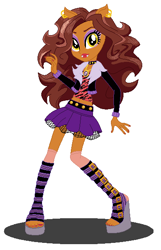 Size: 386x598 | Tagged: safe, artist:cookiechans2, artist:machakar52, werewolf, equestria girls, barely eqg related, base used, clawdeen wolf, clothes, crossover, ear piercing, earring, equestria girls style, equestria girls-ified, jewelry, mattel, monster high, necklace, piercing, shoes