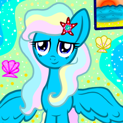 Size: 1500x1500 | Tagged: safe, artist:katya, oc, oc:summer wave, pegasus, solo