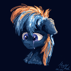 Size: 1024x1024 | Tagged: safe, artist:hyper dash, oc, oc only, oc:hyper dash, crying, sad, solo