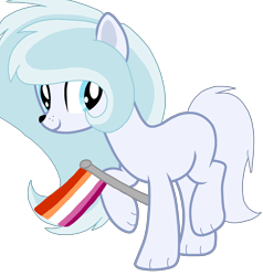 Size: 2265x2378 | Tagged: safe, artist:circuspaparazzi5678, oc, oc only, oc:arctic breeze, earth pony, fox, pony, arctic fox, arctic fox pony, base used, female, lesbian, lesbian pride flag, paws, pride, pride flag, pride month, simple background, solo, transparent background