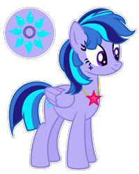Size: 816x1018 | Tagged: safe, artist:razorbladetheunicron, oc, oc only, oc:dewdrop glisten, pegasus, pony, base used, cutie mark, face markings, facial markings, jewelry, lateverse, necklace, next generation, offspring, parent:flash sentry, parent:twilight sparkle, parents:flashlight, redesign, simple background, solo, transparent background