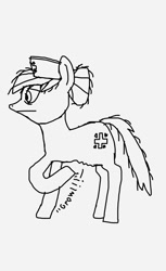 Size: 640x1047 | Tagged: artist needed, safe, nurse redheart, earth pony, pony, exhausted, female, hungry, mare, monochrome, starving, stomach growl, stomach noise