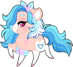 Size: 1024x940 | Tagged: safe, artist:azure-art-wave, oc, oc:venus, earth pony, pony, chibi, female, mare, simple background, solo, transparent background