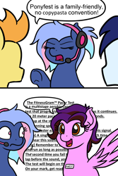 Size: 1000x1500 | Tagged: safe, edit, oc, oc:bit rate, earth pony, pony, copypasta, meme, ponyfest, speech bubble, text, the fitnessgram pacer test