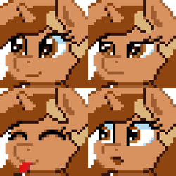 Size: 256x256 | Tagged: safe, artist:bitassembly, oc, oc:sign, pony, unicorn, bust, expressions, pixel art, portrait, solo