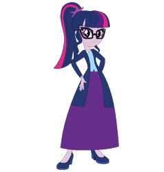 Size: 570x600 | Tagged: safe, artist:cartoonmasterv3, derpibooru import, sci-twi, twilight sparkle, equestria girls, alternate universe, clothes, long skirt, simple background, skirt, solo, transparent background, vector, wizarding world