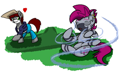 Size: 1982x1230 | Tagged: safe, artist:khaki-cap, oc, oc:khaki-cap, oc:zjin, oc:zjin-wolfwalker, earth pony, zebra, artist training grounds 2020, crushing, earth pony oc, eyes closed, hamon, in love, natg2020, newbie artist training grounds, simple background, sitting, spirits, training, transparent background, walking, zeb'broni, zeb'broni zebra, zebra oc