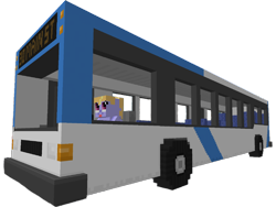 Size: 2048x1536 | Tagged: safe, artist:topsangtheman, cloud kicker, topsangtheman's minecraft server, bus, minecraft, simple background, transparent background