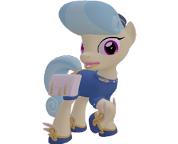 Size: 888x720 | Tagged: safe, artist:topsangtheman, cinnabar, golden hooves, quicksilver, earth pony, pony, 3d, looking at you, raised hoof, simple background, smiling, solo, source filmmaker, transparent background