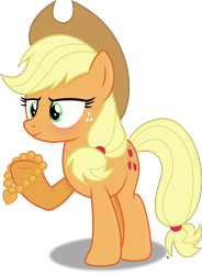 Size: 2408x3266 | Tagged: safe, artist:anime-equestria, derpibooru import, applejack, earth pony, pony, female, heart, jewelry, love, mare, necklace, ponytail, simple background, smiling, solo, transparent background, vector