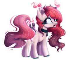 Size: 1750x1458 | Tagged: safe, artist:sodapopfairypony, oc, original species, pony, choker, female, scented pony, simple background, solo, transparent background