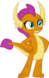 Size: 3795x6001 | Tagged: safe, artist:memnoch, smolder, dragon, uprooted, claws, confident, cute, cute little fangs, dragoness, fangs, female, folded wings, hands on hip, horns, raised eyebrow, simple background, slit eyes, smiling, smirk, smolderbetes, smugder, solo, teenaged dragon, teenager, toes, transparent background, vector