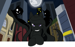 Size: 2000x1244 | Tagged: safe, artist:rubbermage, oc, oc:black spot, goo, goo pony, original species, looking at you, macro, purple eyes, silhouette, simple background, transparent background