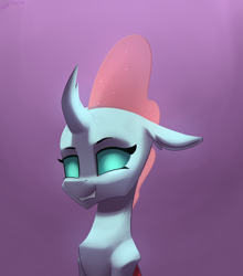 Size: 2200x2500 | Tagged: safe, artist:shido-tara, ocellus, changedling, changeling, canon, female, looking at you, simple background, solo