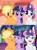 Size: 1381x1880 | Tagged: safe, derpibooru import, edit, edited screencap, screencap, applejack, rarity, twilight sparkle, twilight sparkle (alicorn), alicorn, earth pony, pony, unicorn, look before you sleep, /mlp/, 4chan, funny, golden oaks library, library, op is a cuck, seasonwunner, twilight's castle, twilight's castle library