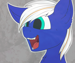 Size: 4000x3333 | Tagged: safe, artist:azerta56, oc, oc:electric blue, pegasus, happy, male, open mouth, simple background