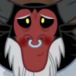 Size: 640x636 | Tagged: safe, edit, edited screencap, editor:whistle blossom, screencap, lord tirek, centaur, frenemies (episode), blushing, cropped, cute, inverted mouth, male, shy, smiling, solo, tirebetes