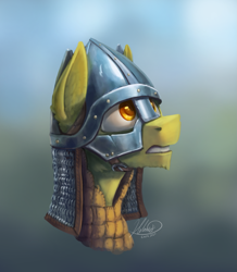 Size: 1185x1361 | Tagged: safe, artist:helmie-art, oc, oc only, earth pony, pony, armor, helmet, male, solo, stallion