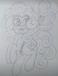 Size: 720x936 | Tagged: safe, derpibooru import, pinkie pie, earth pony, pony, balloon, traditional art